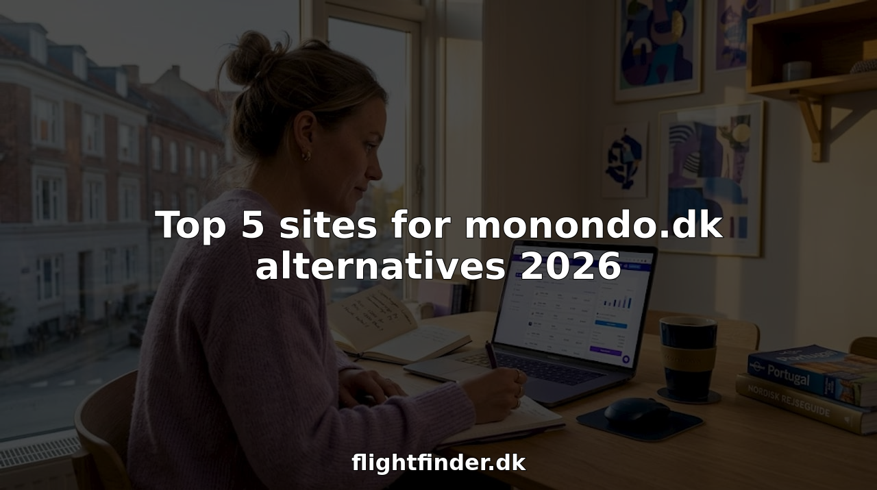 En kvinde sidder hjemme ved skrivebordet og undersøger forskellige flybilletter online.